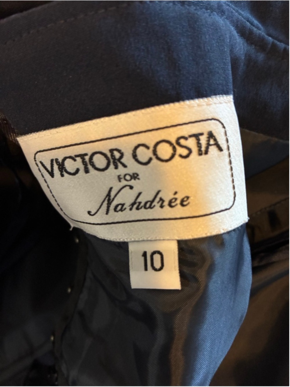 Women's Victor Costa for Nahdree Strapless Dress Size 10 Black Pink - Picture 6 of 6